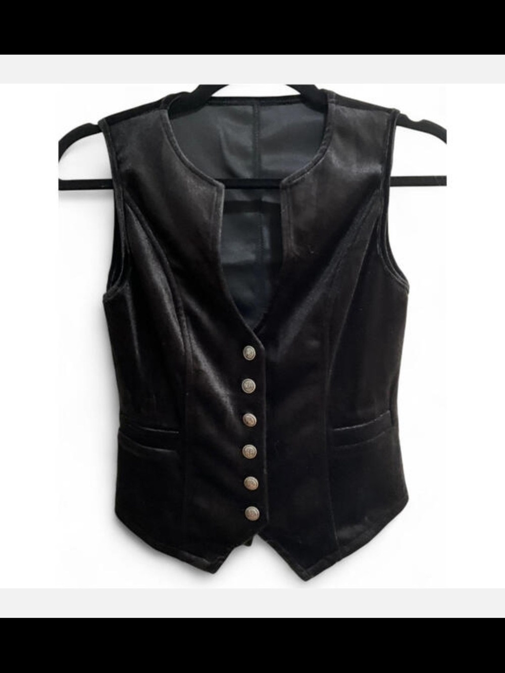 NEW Y2K Black Corset XS-XL Military Vest Gothic Button Festival Streetwear XL - Picture 4 of 8